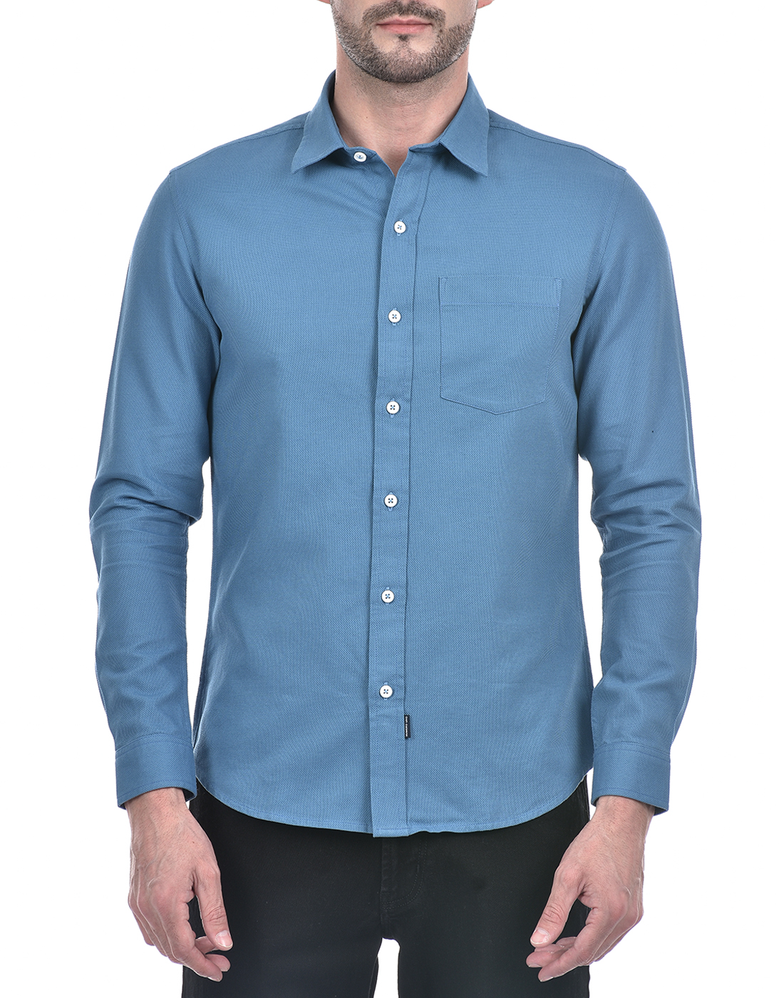 Numero Uno Men Solid Blue Shirt